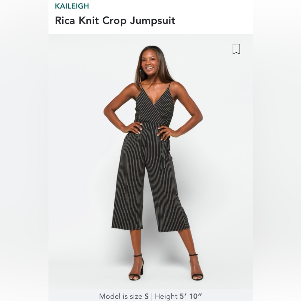 Kaileigh Rica Knit Crop Jumpsuit - XXL
